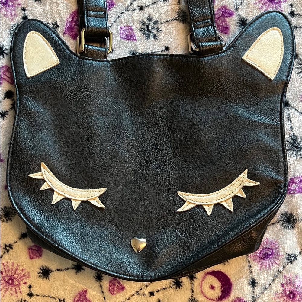 Target Black 🐈‍⬛ KITTY Cat Face EYELASHES Bag - Picture 4 of 13